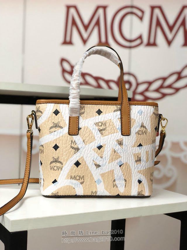 MCM女包 原單 6203 Eddie Kang Visetos雙面購物袋 MCM單肩包 MCM手提包  mdmc1428